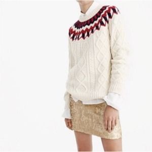 J.Crew Womens Straight Mini Skirt Gold Sequin 4